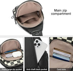 CLUCI Crossbody Bags for Women Men,Leather Sling Bag Cross Body Backpack for Woman Gifts for Women Birthday Unique