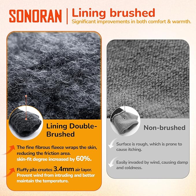 Merino Wool Gloves for Women Men, Touch Screen Warm Glove Liners Thermal Soft Knit Lining for Winter Running Hiking