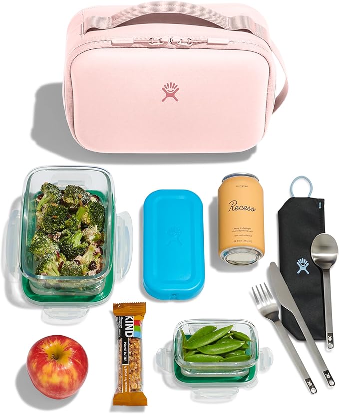 Hydro Flask Carry Out Lunch Box – Insulated Adult Lunch Cooler for Men and Women 5 L Trillium Pink