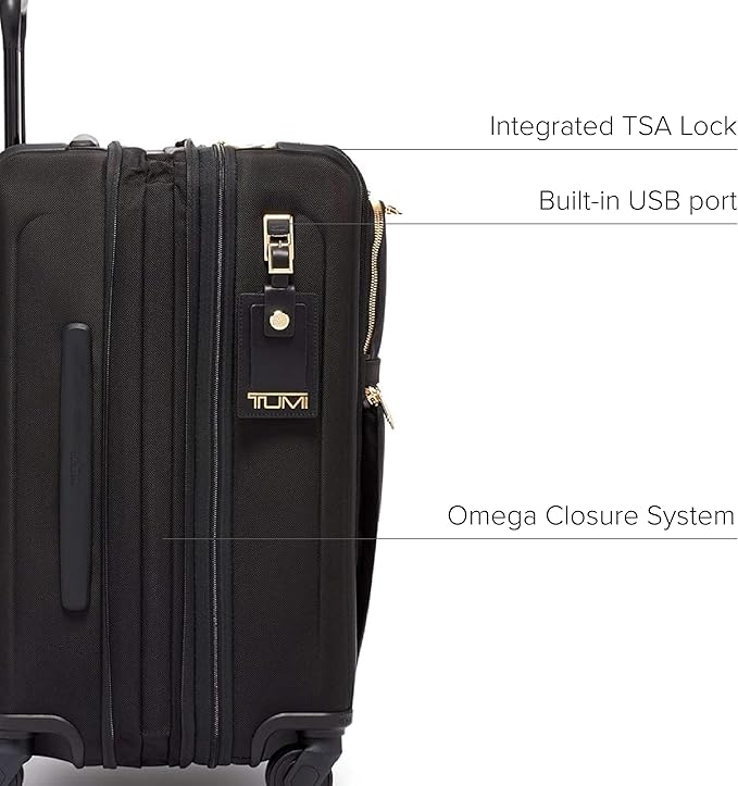 TUMI Alpha Continental Dual Access 4-Wheeled Carry-on Luggage - Rolling, Lightweight Suitcase - Secure Suitcase with Lock