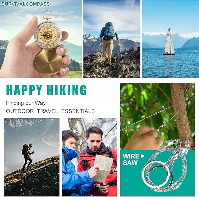 20 in 1 Survival Kit for Men - Emergency & Outdoor Camping Gear, Compact Survival Tools, Essential Camping Accessories, Durable Multi-Tool Set, Practical Gift for Dad, Husband, Outdoorsmen