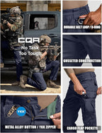 CQR Men's Tactical Pants, Water Resistant Ripstop Cargo Pants, Lightweight EDC Work Hiking Pants, Outdoor Apparel