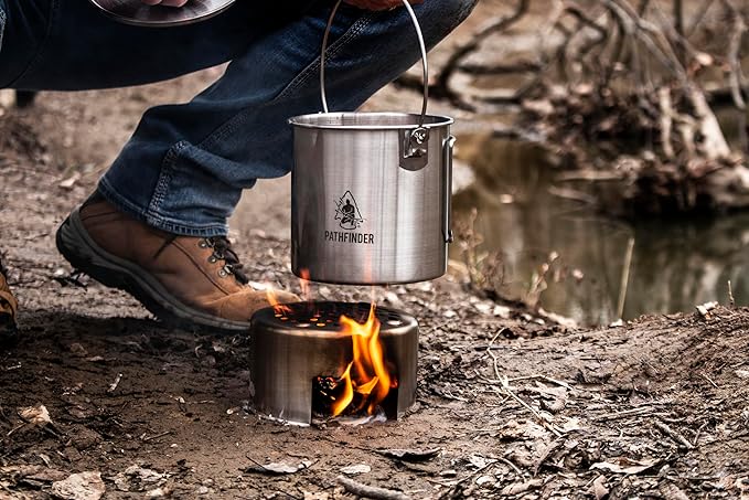 The Pathfinder School Stainless Steel Pot and Pan Stove