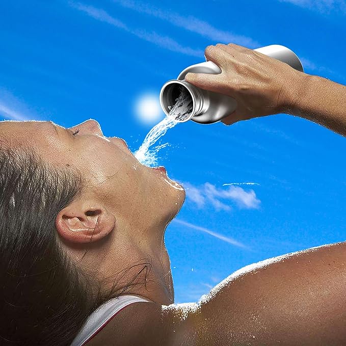 TRIPLE TREE 17 OZ Uninsulated Single Walled Stainless Steel Sports Water Bottle 18/8 Food Grade for Cyclists, Runners, Hikers, Beach Goers, Picnics, Camping - BPA Free