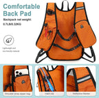 BOVIP Lightweight Hydration Back,15L Multipurpose Hiking Backpack with 1.5L Water Bladder ,Hydro Water Daypack for Cycling Hiking Rave for Men Women