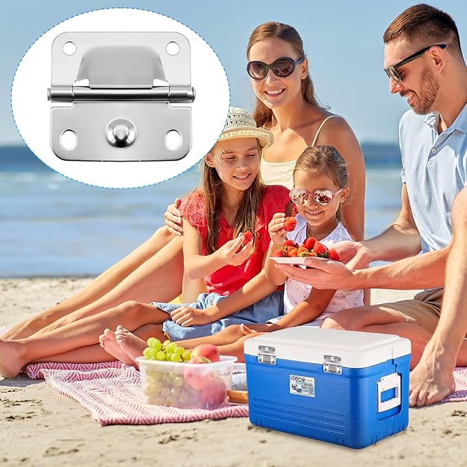 Cooler Stainless Steel Hinges for Coleman Camping Coolers 5235 6262 6270, Cooler Stainless Steel Hinges with Screws Set