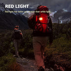 800Lumens 2Pack Running Light, Rechargeable Headlamp Clip on Lights with Red/Green Lighting Night Vision, 5 Modes Lightweight LED Safety Light for Working Camping Hiking and Reading(2, Grey)