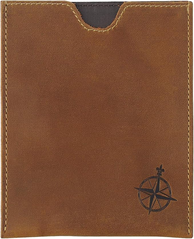 WANDERINGS Leather Passport Holder – Travel - Handmade Genuine Leather Wallet with Passport Pocket and Card Slots - RFID Blocking for Security Against Data Theft