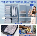 12 Pack Oxford Ripstop Vacuum Storage Bags with Pump, Reusable Space Saver Bags for Clothes, 4 Jumbo + 4 Large +4 Medium Vacuum Bags for Travel, Luggage, Blankets, Quilt