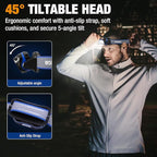 WORKPRO Rechargeable Headlamp, 1200LM Super Bright Head Lamp with White Red Light, Motion Sensor, Memory Function, Shockproof & IPX6 Waterproof Headlight for Camping, Hiking, Fishing, Repair