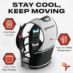 TakaFiTrail Running Hydration Vest Men - Breathable Trail Running Hydration Vest w/ 2 Water Bottles, Bladder Pouch, Ice Pack for Runners - Reflective Marathon Gear Jogging Backpack for Hiking