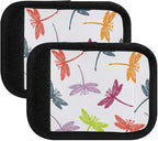 4 PC Luggage Handle Wrap Luggage Handle Covers Tags for Suitcase Bags Travel Luggage Handle Identifier Gripper Dragonfly Colorful