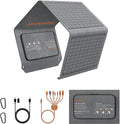 [Upgraded] MHPOWOS 40W Portable Solar Panel Charger with Triple Output (USB-C/USB-A/DC), 23% High-Efficiency & IP65 Water Resistant, Ultra-Compact Design for Backpack Camping Hiking Phone Power Bank