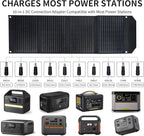 60W Portable Solar Panel,60 Watt Foldable Solar Panels Chargers with QC3.0 USB-A USB-C DC5521,IP67 Waterproof Power Emergency for Small Power Station Camping Hiking Outdoor Activities