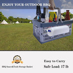 BBQ Sauce&Tools Storage Basket it more convenient for you to carry barbecue sauce tools outdoors, on the beach, and on barbecues, and it is easier to store barbecue sauce tools.