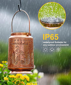 Nacome Flamingo Solar Lantern for Garden Decor: Waterproof Hanging Metal Decoration with LED Lights for Yard Lawn Porch Patio Landscape Pathway – Birthday Gifts for Mom Grandma Women