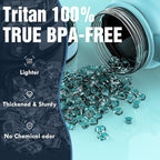 OLDLEY Water Bottle, 32oz Motivational Sports Water Bottle with Time Marker - Times to Drink - Tritan, BPA Free, Wide Mouth Leakproof, Luca (1 Bottle)