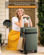 LOVEVOOK Hard Shell Carry On Luggage 22x14x9 Airline Approved with Removable Lining,22 Inch Carry On Suitcase with Spinner Wheel TSA Lock,Lightweight Checked Luggage for Men Women Travel Business Trip