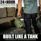 Iron Infidel Battle Bottle - Half Gallon Insulated Water Bottle with Paracord Handle, Large 64 oz Stainless Steel Water Jug with Rugged, Removable Sleeve for Keys, Wallet, & Phone (Live Free 2 Liter)