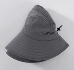 Home Prefer UPF 50+ Mens Wide Brim Fishing Hat with Neck Flap Sun Hat for Men Women Sun Protection Cap