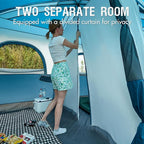 PORTAL 8 Person Tents for Camping, Easy Setup Cabin Tent with Large Porch, 2 Room, Waterproof Family Camping Tent for Outdoor Camping, Patio