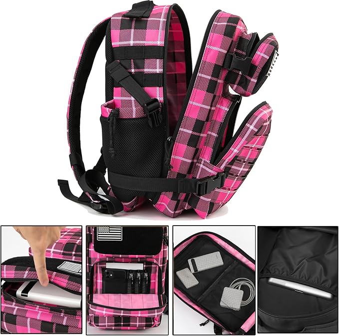 QT&QY 25L/45L Military Tactical Backpack For Men Molle Daypack 3 Day Bug Out Bag Hiking Rucksack With Bottle Holder