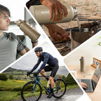 ONETIGRIS 32 oz Insulated Water Bottle with Straw - Tactical Stainless Steel Water Jug, Leakproof Wide Mouth Sport bottle with 3 Lids and Sleeve for Travel, Gym, Camping, Hiking