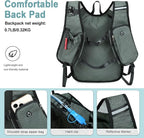 BOVIP Lightweight Hydration Back,15L Multipurpose Hiking Backpack with 1.5L Water Bladder ,Hydro Water Daypack for Cycling Hiking Rave for Men Women