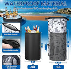 30L Waterproof Dry Bag with 20L Detachable Cooler, Dry Bag Cooler Backpack with Phone Pocket and Bottle Pouch, Suitable for Kayaking, Boating, Camping and Water Activities