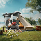 Nice C Chair with Canopy, Umbrella Chairs, Chair with Shades, Sports Chairs, w/Removable Footrest, Cooler Bag, Cup Holder for Camping, Fishing, Sports, Beach (1-P Green)