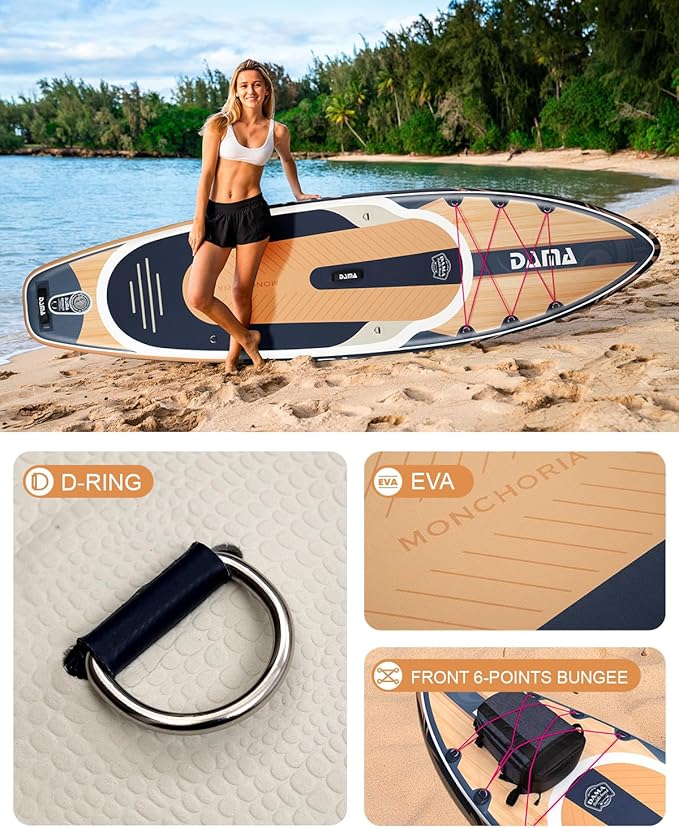 DAMA 11'*34"*6" Stand Up Paddle Board, Inflatable Paddle Board,Inflatable Paddle Boards for Adults w/a Wide, Smooth and Non Slip Deck, Versatile Styles, Suitable for Adults