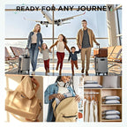 10 Set Compression Packing Cubes for Travel Essentials,Compressible Expandable Packing Cubes for Suitcase,OlarHike Luggage Organizer Bags,Handy Helper for Organizing Clothes(Dark Blue Floral)