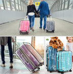 Reginary 8 Pieces Clear Luggage Cover PVC Waterproof Suitcase Cover Protector for Luggage Spinner Wheels Suitcase(20 Inches, 24 Inches, 28 Inches, 30 Inches)