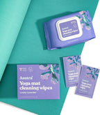 ASUTRA Yoga Mat Cleaning Wipes (Lovely Lavender), 2 Pouches (30 Wipes Each) - No Slippery Residue, Deep-Cleansing for Fitness Gear & Gym Equipment