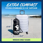 SUN NINJA Beach Tent Sun Shelter UPF50+ - Easy Pop Up Beach Canopy - Outdoor Shade for Camping Trips, Fishing, Backyard Fun Picnics - Sand Shovel, Ground Pegs & Stability Poles