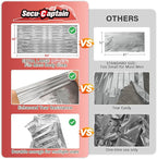 SecuCaptain Survival Emergency Thermal Blankets: 100 Pack Extra Large 84” x63” Space Mylar Blanket Kit for Outdoor Cold Winter Camping Hiking Car Bug Out Bag or First Aid