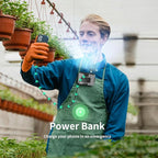 Socool 10000mAh Portable Waist Fan Clip on Wearable Belt Personal Fans Rechargeable Battery Operated, 20H Cooling with 10 Speeds & Dual Motors,Neck Hanging Hands-Free for Outdoor Travel Power Bank