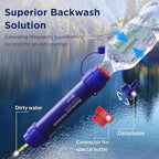 Membrane Solutions Gravity Water Filter Pro 6L, NSF/ANSI 42&372&401 Certified, 0.1 μm Versatile Water Purifier Camping with Adjustable Tree Strap Storage Bag, Survival Gear for Emergency Preparedness