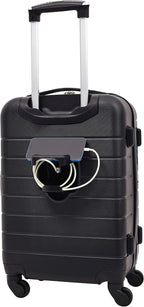 Wrangler Smart Spinner Hardside Luggage, 2 Piece Set, Black
