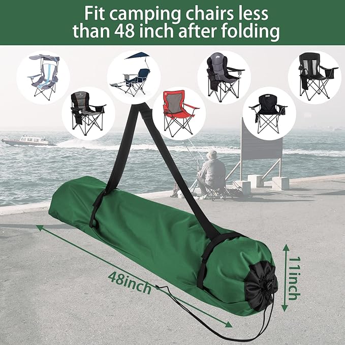 Xxerciz Camping Chair Replacement Bag 48 Inches Folding Chair Carry With Adjustable Shoulder Strap Nylon Storage Tent Heavy Duty for Travel Camping Sports (Exclude Chair)