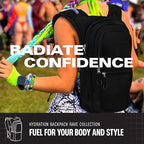 Sojourner Hydration Pack, Hydration Backpack - Water Backpack with 2l Hydration Bladder, Festival Essential - Rave Hydration Pack Hydropack Hydro for Hiking, Running, Biking, Festival Gear