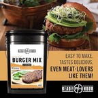 Ready Hour, Black Bean Burger Mix, Real Non-Perishable Recipe, 25-Year Shelf Life, Emergency and Adventure Food Supply, Includes 10 Resealable Pouches, 60 Servings