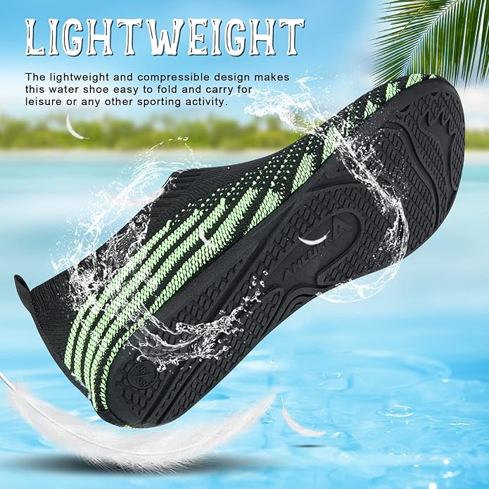ANLUKE Womens Mens Water Shoes Barefoot Quick-Dry Aqua Socks for Beach Swim Surf Water Sport