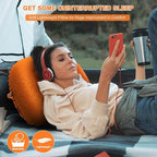 Inflatable Camping Pillow, Travel Blow Up Air Pillow, Neck Lumbar Support Ultralight Compact Pillow for Outdoor Hiking Backpacking Car Beach Airplane Sleeping Essentials, Orange