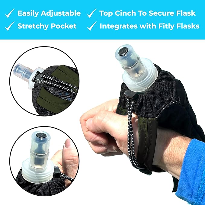 Soft Flask - Shrink As You Drink Soft Water Bottle for Hydration Pack - Folding Water Bottle Ideal for Running, Hiking, Cycling, Climbing & Rigorous Activity