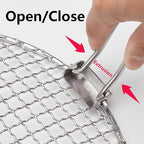 RROMATELX Small Folding Camping Grill，304 Stainless Stee Portable Camping Stove，Campfire Grate，Heavy Duty Rack Camping with Carrying Bag for Outdoor Cooking Backpacking Hiking Picnic BBQ