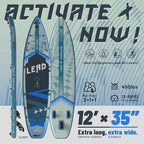 Lead 11‘ x 33" / 12’×35" Inflatable Stand Up Paddle Board - Premium SUP Board Kit - Ultra Stable Paddleboard for Adults & Youth - All Skill Levels - for Lakes, Oceans