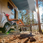 Forceatt 12x14FT Tarp with 2 Poles, Waterproof Anti-UV Camping Tarp Car Awning (UPF50+), Lightweight Sun Shelter for Car, Tent and Hammock in Hiking, Backpacking, Garden and Traveling