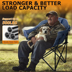 LILYPELLE Oversized Heated Camping Chair, Patio Lounge Chairs with 3 Heat Levels, Portable Folding Heated Chair Round Moon Saucer Folding Lawn Chair Outdoor Chair for Camping, Lounge Patio