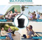 Upgrade XL Retractable Portable Toilet for Adults, Extra Large Portable Travel Floding Toilet, Camping Tall Toilets with Lid for Adults and Kids Compact Potty for Car,Hiking,Beach